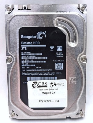 Seagate Desktop HDD 2TB 7200RPM 64MB Cache SATA III 3.5'' Hard Drive ST2000DM001