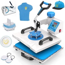 5 in 1 Heat Press Machine 12x15 Inch Heat Transfer Machine 360-Degree Swing A...