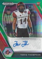 Tariq Thompson 2021 Panini Prizm Draft Picks Autographs Prizms Green RC