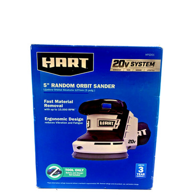 NEW HART HPSD01 20V Baterry 20Volt 5'' Random Orbit Sander Polish Buffing
