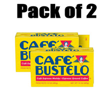  2 pack Cafe Bustelo,Espresso Style Dark Roast Ground Coffee,Vacuum Packed 10oz