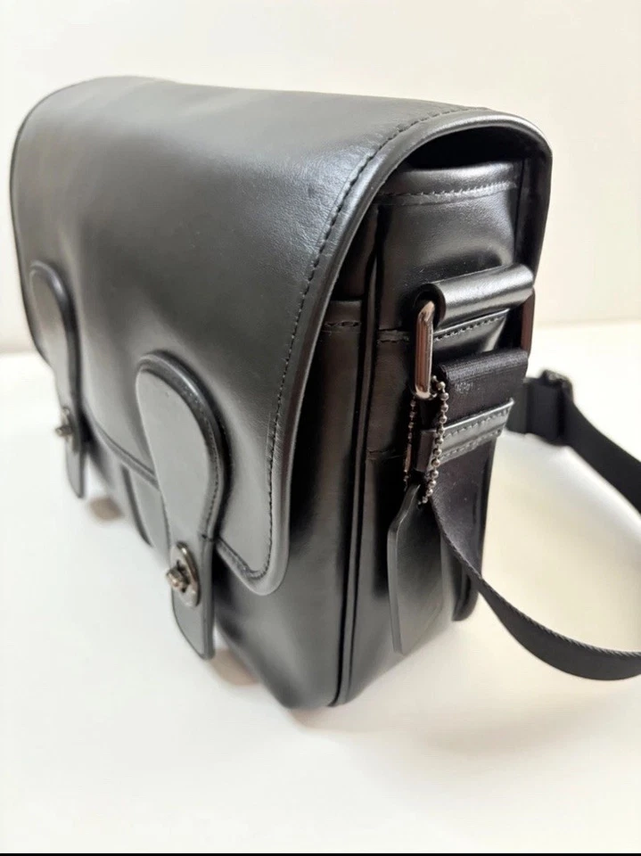 Coach Heritage Map  Crossbody /Shoulder Bag Black Leather - Style No. C2906 EUC - Image 3 of 4