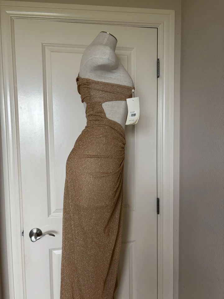 Maxi Vestido Para Mujer BAOBAB Nela Dorado Dividido Talla Mediana Nuevo Con Etiquetas Foto 3 de 4