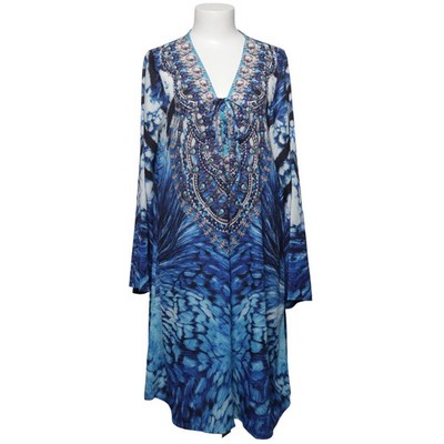Bodyflirt Boutique, Kleid, Größe: 44, Blau/Weiß/Schwarz, Polyester #6ng