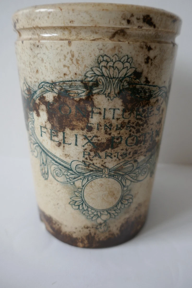 3 Pots à Confiture Dinette Ancienne - Faïence Fine Creil HBCM - 1920-1955 - France