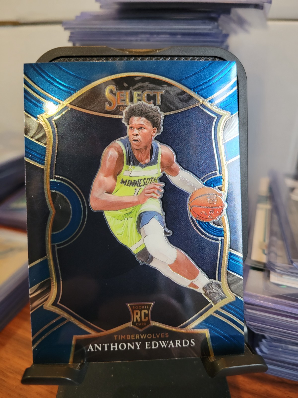 2020-21 Panini Select - Concourse Anthony Edwards #61 Blue Prizm (RC)