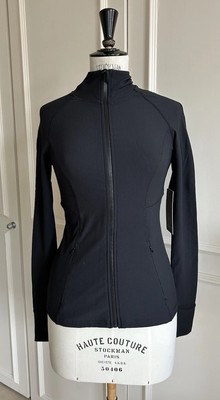 90 Degree By Reflex Black Vortex Rib Legend Yoga Athleisure Jacke, S, Neu mit Etikett