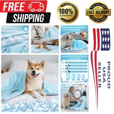 Cooling Dog Blanket, Q-MAX 0.4 Cooling Blanket for Dogs, Washable Lightweight...
