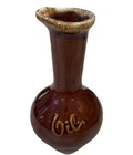 Vintage Hull Pottery Brown Drip Glaze Oil Cruet  4.5" x 7" Made in USA