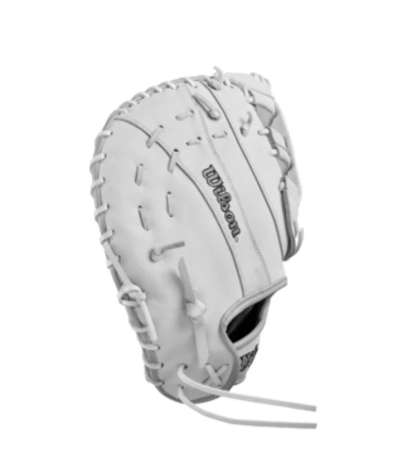 Перчатка для софтбола с быстрой подачей Wilson 2025 A1000FP 1620 белая/серая 12,5 дюйма WBW102598125 - Изображение 2 из 4