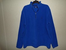 CHAPS Sport Men's Size X-Large Blue Quarter Zip Fleece Sweatshirt Pullover XL