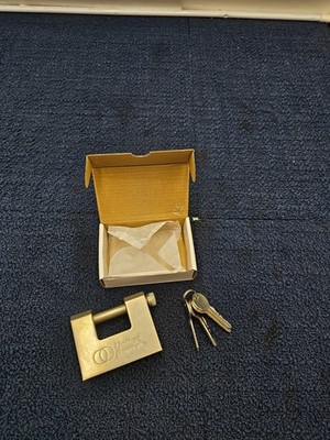 Branded Trailer Container Block Lock Security Straight Shackle Padlock w/4 Keys