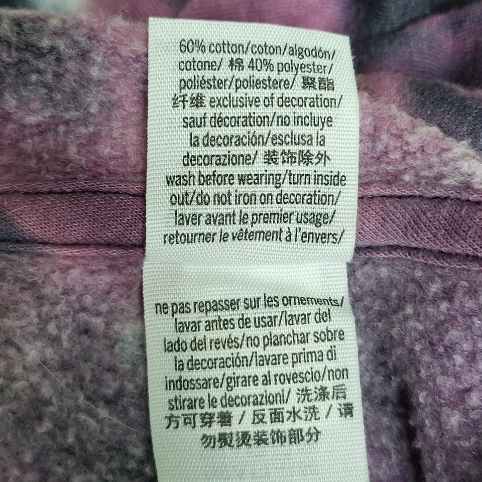 Victoria's Secret ROSA Mujer Sudadera con Capucha XL Púrpura Tie Dye Polar Indie Sleaze Logo Foto 4 de 4