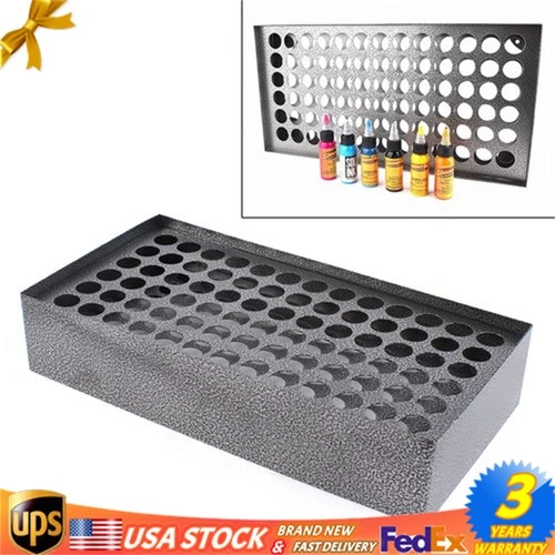 78-Holes Tattoo Ink Rack Wall Mounted Ink Bottle Display Holder Stand Organizer - product listing photo