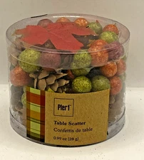 0.99 OZ PIER 1 TABLE SCATTER VASE BOWL FILLER LEAVES PINECONES BALLS FREE SHIP