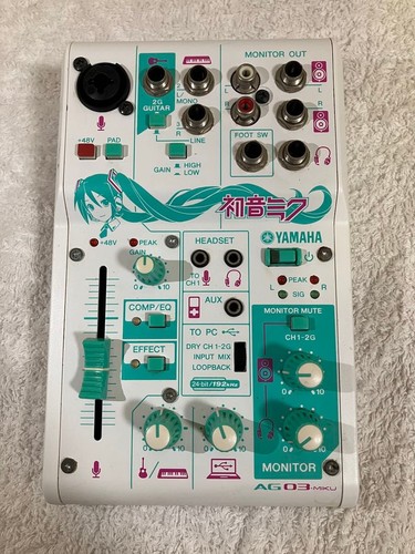 AG03-MIKU YAMAHA Webcasting Mixer Hatsune Miku Tested from Japan - Picture 4 of 8