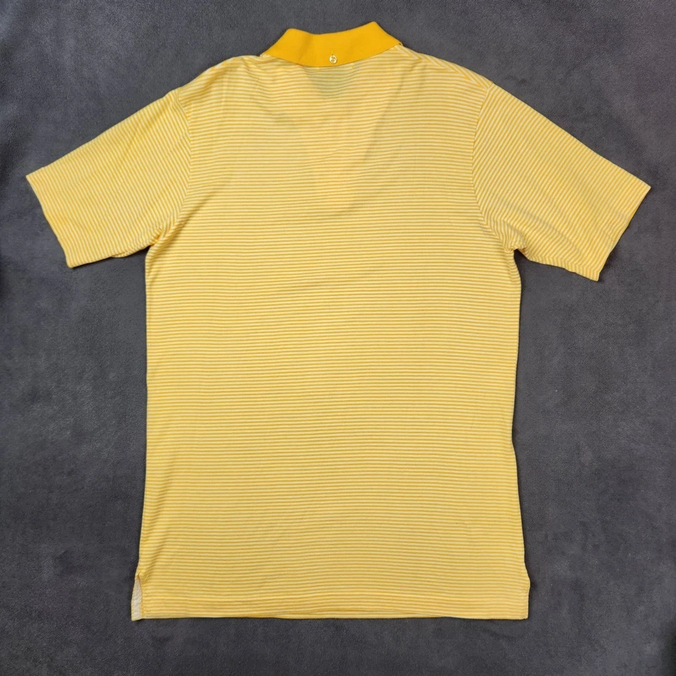 Camisa Polo Allen Solly De Colección Para Hombres XL Amarilla Rayas Lisle Algodón Norm Bender Foto 2 de 4