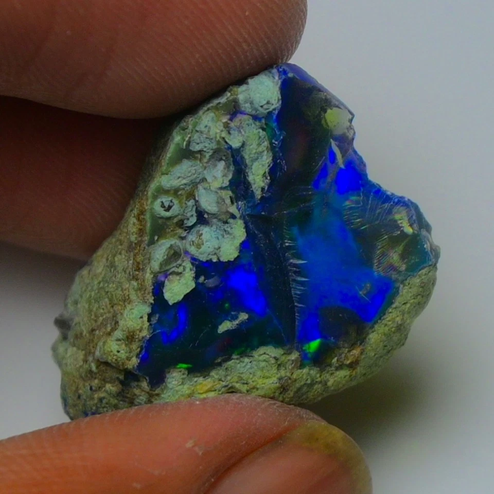 Black Ethiopian Opal Rough 14.25, Smoked Black Opal Raw, Fire Opal - Image 2 of 4