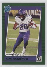 2021 Panini Donruss Rated Rookie Press Proof Green Kene Nwangwu #285 06y2
