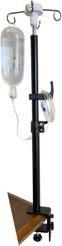 Mesa IV Poste Viaje Plegable IV Poste Soporte Ajustable Tubo de Alimentación - Imagen 10 de 12