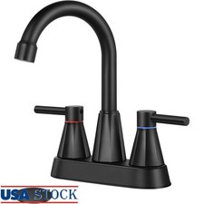 Dual Handle Zinc Alloy Kitchen Faucet 360 Swivel Spout Easy Install Water Saving