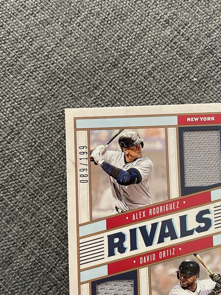 2019 Panini Alex Rodriguez David Ortiz Dual Worn Patch Numbered 89/199 - Image 2 of 3