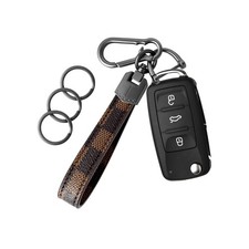 Leather Car Keychain,Carabiner Clip Key Fob Keychain for Home Car Keys Women ...