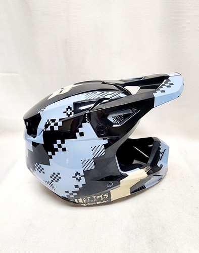 Casco Fox Racing V1 Azul Pizarra Claro Imagen Digi Suciedad Todoterreno MX Talla S M L XL - Imagen 10 de 16