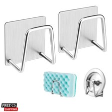 Adhesive Sponge Holder Sink Caddy for Kitchen Accessories - Stainless Steel R...