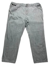 Liberty Blues Jeans Men's 46x29 Hemmed Denim Gray 100% Cotton Straight Leg