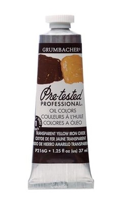 Grumbacher Pre-Tested Oil Paint, 37ml/1.25 Ounce, Transparent Yellow Iron Oxide