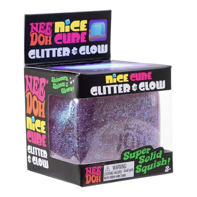 NeeDoh schöner Würfel Glitzer & Leuchten Fidget Spielzeug - zufällig verschiedene Farben