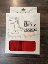 Hatley Fleece Boot Liners Kids Size Medium 11-13 Red