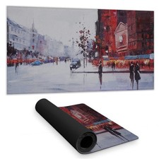 Begin Home Decor C1DM15317JZDUS 16 x 32 in. Black  Red Street Scene Desk Mat...