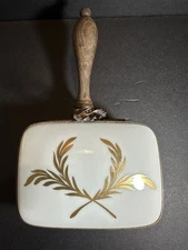 VTG Hand Painted Limoges France Silent Butler/Crump Catcher With Gold Accents 