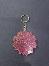 Sunflower New Light Purple W Sparkle Resin Keychain