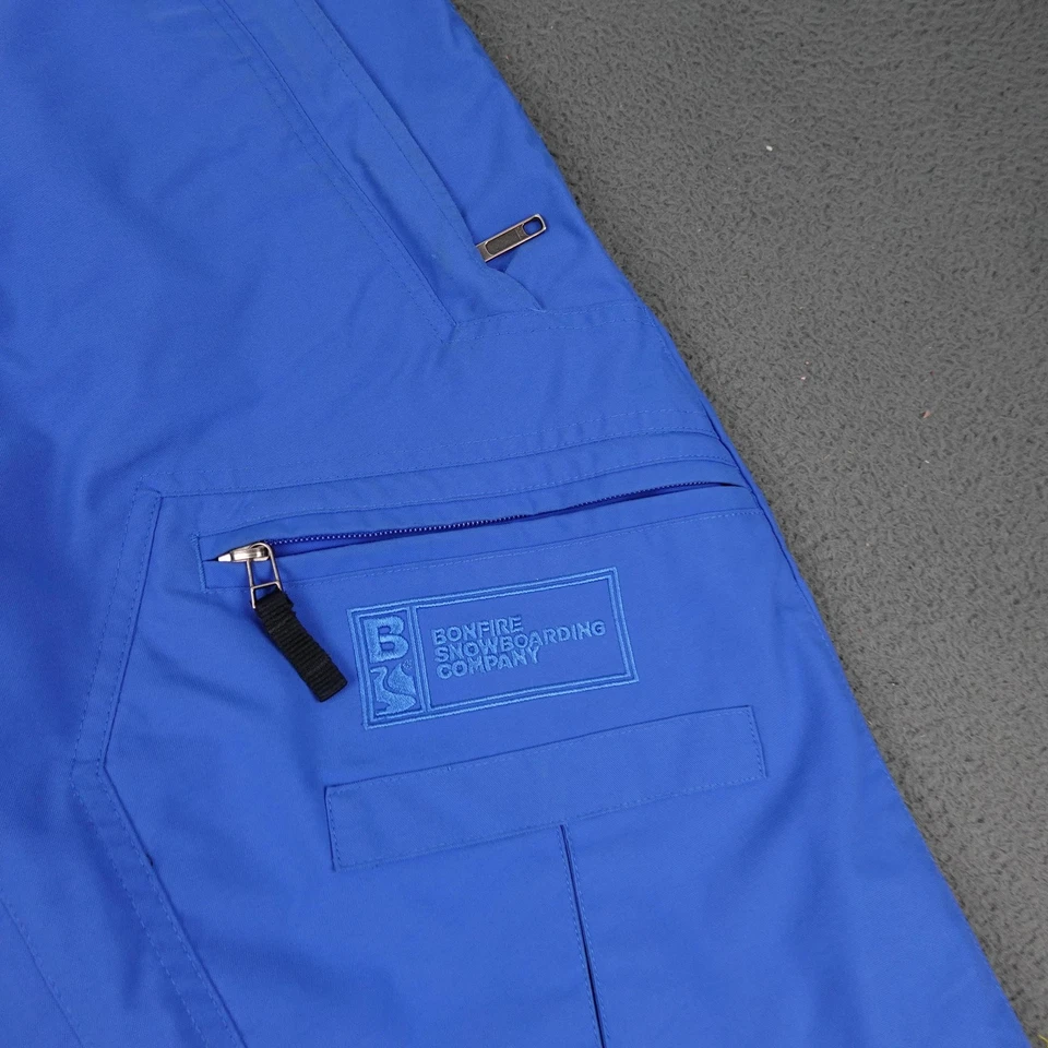 Pantalones de snowboard Bonfire para hombre azul medio calce clásico evolución esquí cargo Foto 3 de 4