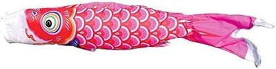 Tokunaga Koinobori, Yuzen, Koi, Single, Red Carp Streamer, 3M,