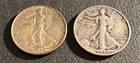 Lot Of 2  Walking Liberty Half Dollars 90% Silver 1928-S and 1940-S Very Clean