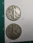 Walking Liberty half dollar lot (2 coins)