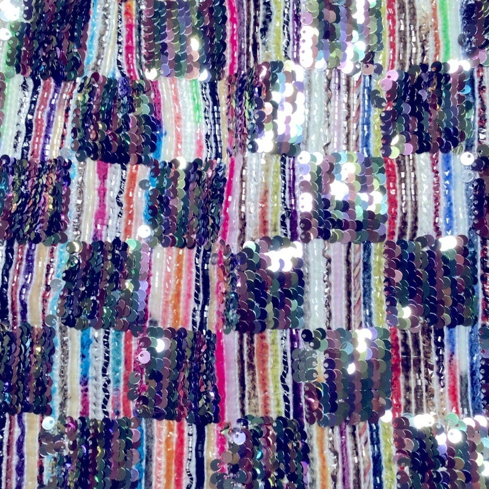 Mini-saia quadriculada NastyGal lantejoulas tamanho 6 nova com etiquetas - Imagem 4 de 4