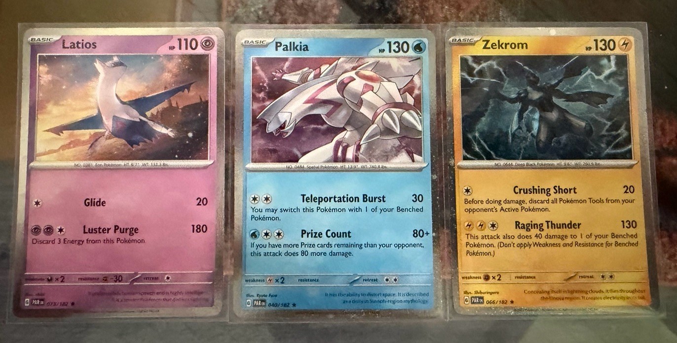 Pokemon TCG Cosmos Holo Card Lot x3 Latios, Palkia,Zekrom 73/182, 40/182, 66/182