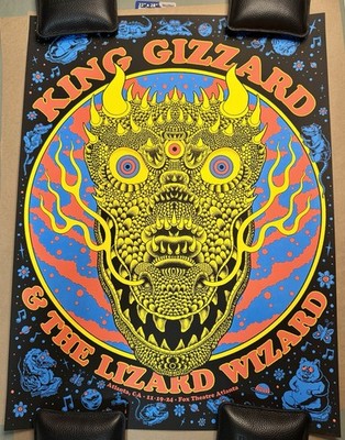 King Gizzard And The Lizard Wizard Fox Theatre, Atlanta 2024 Poster LE/450 MINT