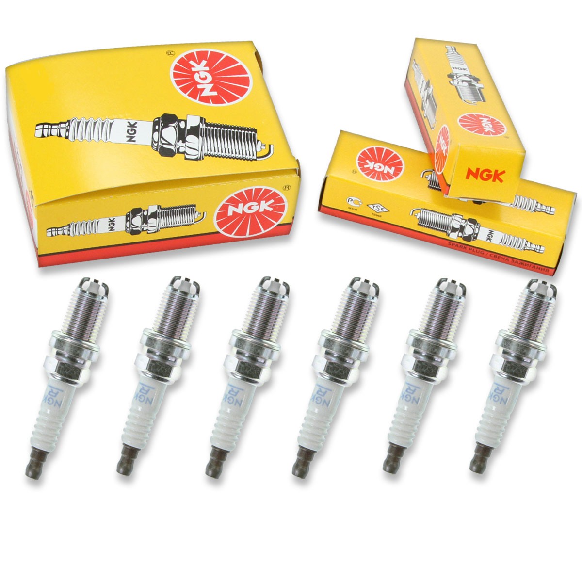 6 pcs NGK Standard Spark Plugs for 1997-2003 Volkswagen EuroVan 2.8L V6 - hg