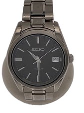 SEIKO Quartz Wristwatch Analog Stainless BLK SLV SS 6N52 00B0
