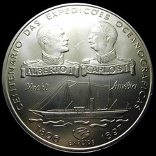 PORTUGAL, 1000 Escudos Silber 1997, Centenary of Oceanographic Expeditions, UNC