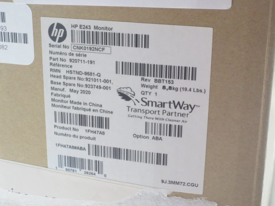 HP EliteDisplay E243 24" HDMI LED Monitor 1920x1080 - New Factory Sealed - Image 3 of 3
