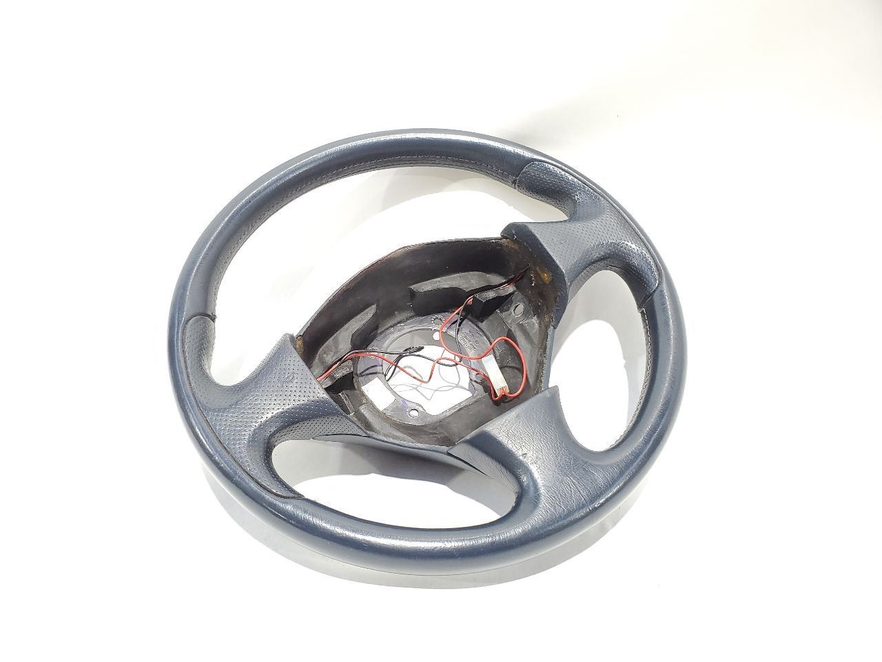 2003 Maserati Spyder Cambiocorsa OEM Blue Leather Steering Wheel 