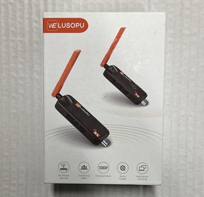 WELUSOPU Wireless HDMI Transmitter and Receiver 4K Decoding Streaming Video