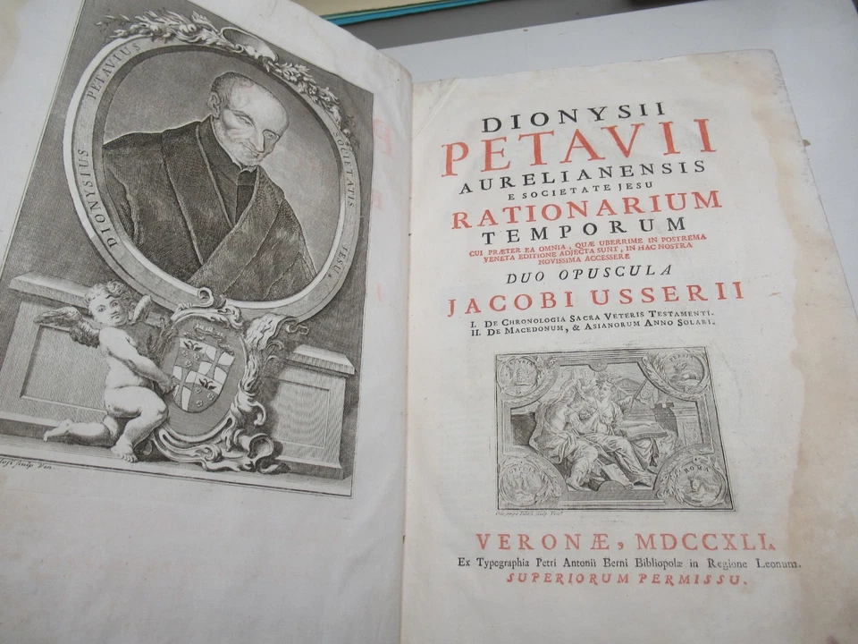 DENIS PETAU RATIONARII TEMPORUM 1741 CHRONOLOGIE ASIE RELIURE Vélin IN-FOLIO - Photo 4/4
